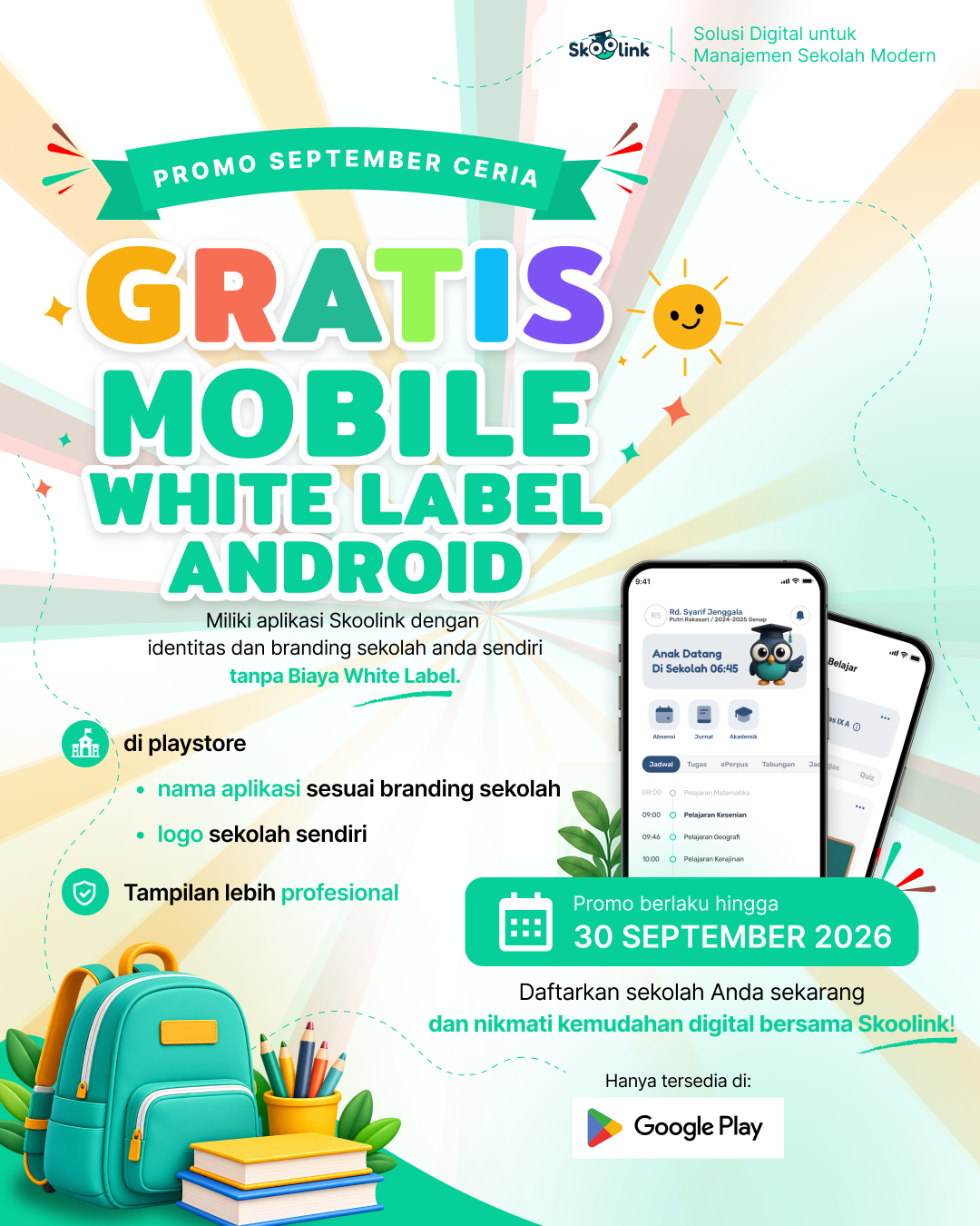 Promo September Ceria: Gratis Mobile White Label Android